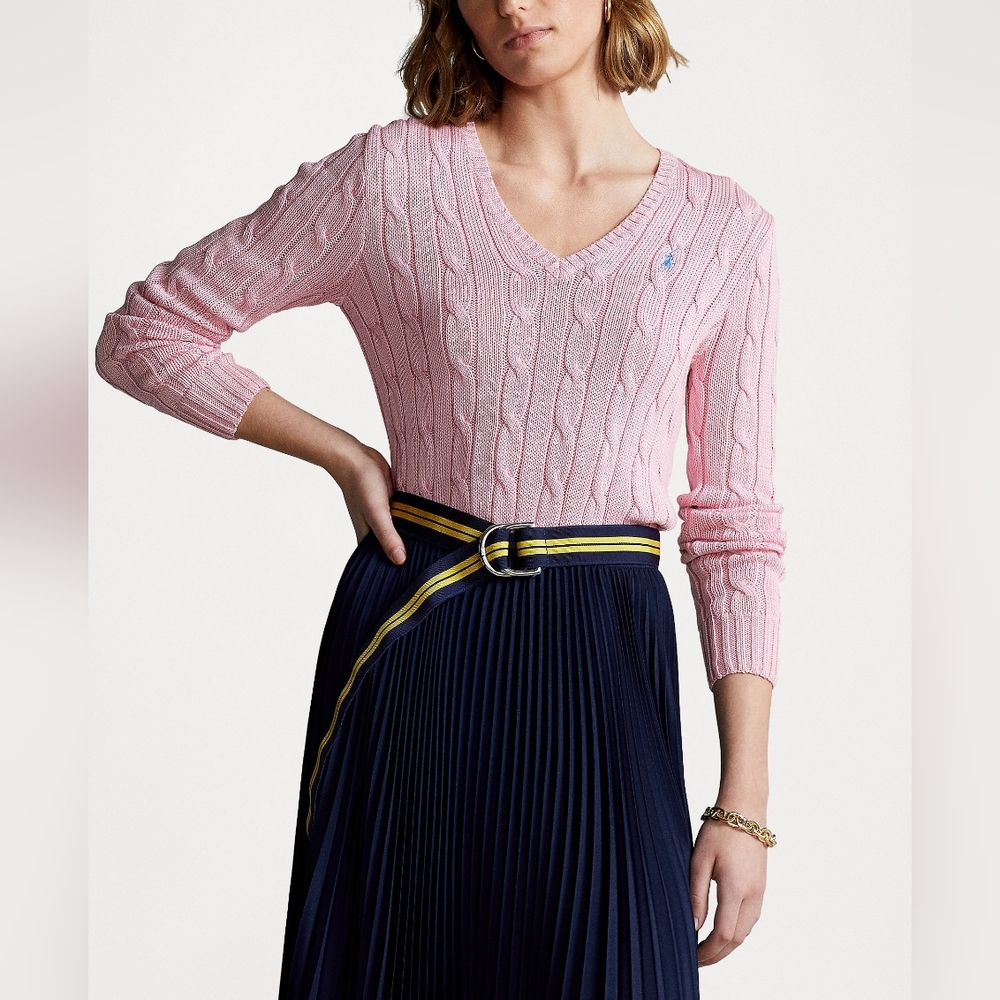 POLO RALPH LAUREN Kimberly Cotton Cable Knit Sweater